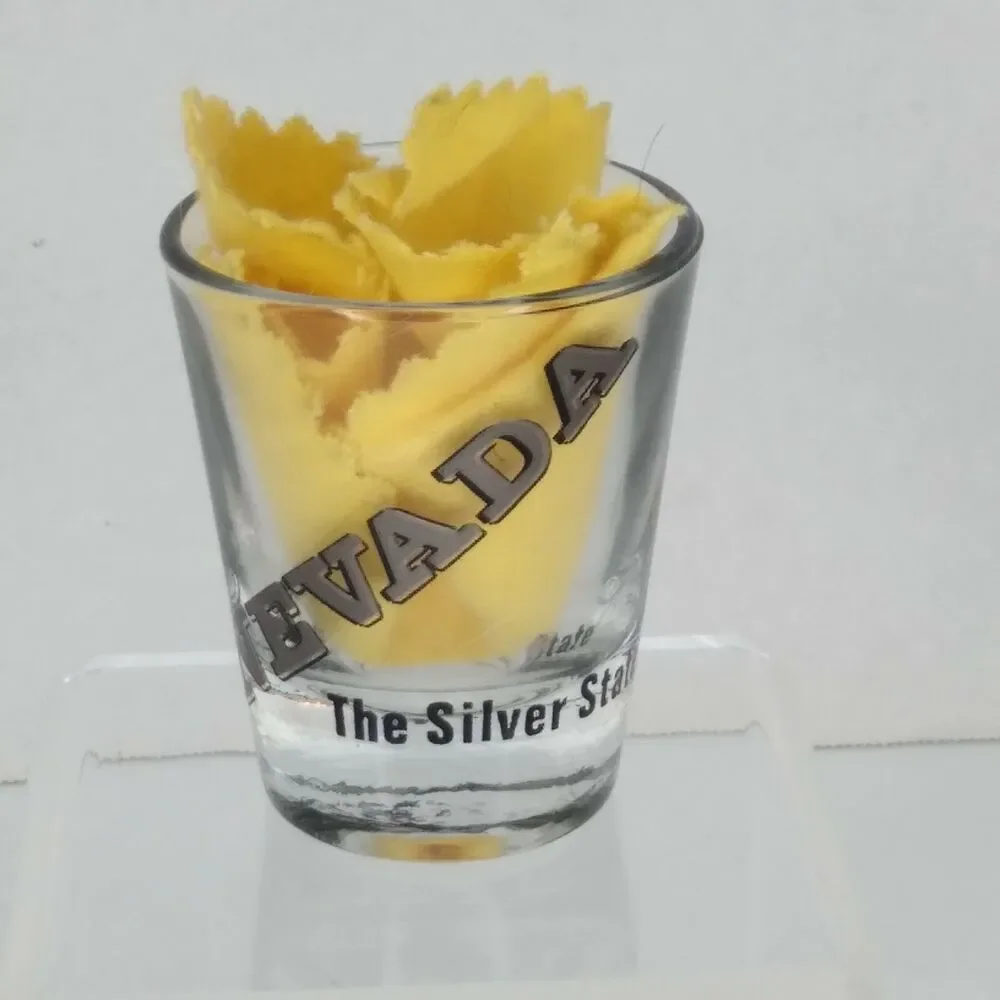 Shot Glass 2oz Nevada Miner Panning Graphic Silver State Barware State Souvenir
